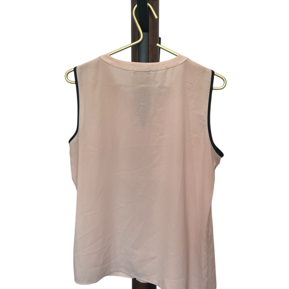CALVIN KLEIN Career Top – Sleeveless, Mandarin Collar, Sz M, Excellent - Picture 3 of 4